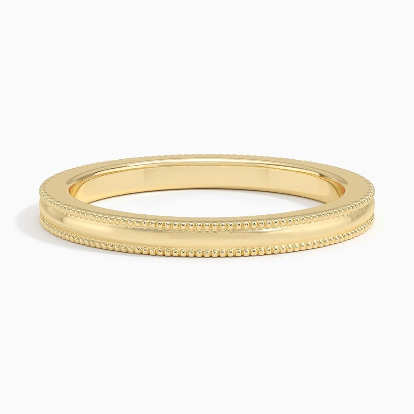 Milgrain Edge - Yellow Gold - Top