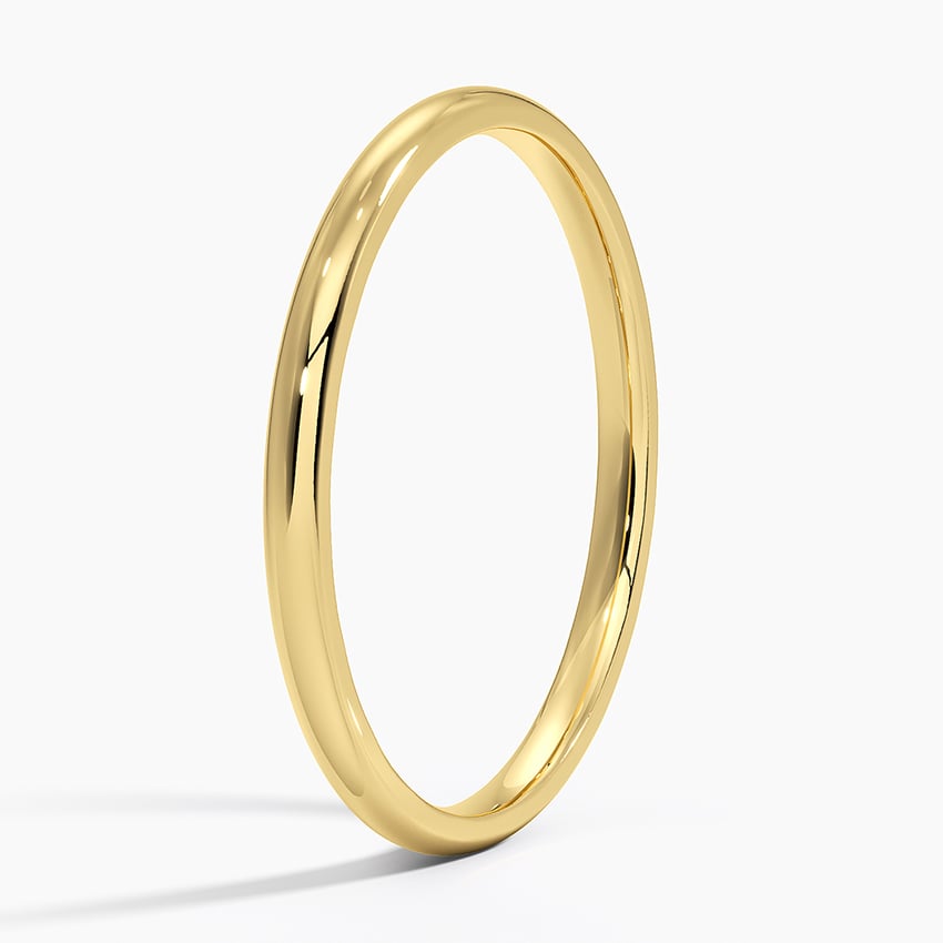 Slim Polished - Yellow Gold - Side 1