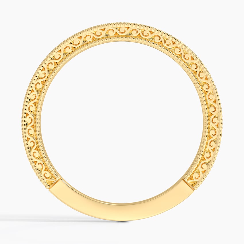 Engraved Detail - Yellow Gold - Side 1