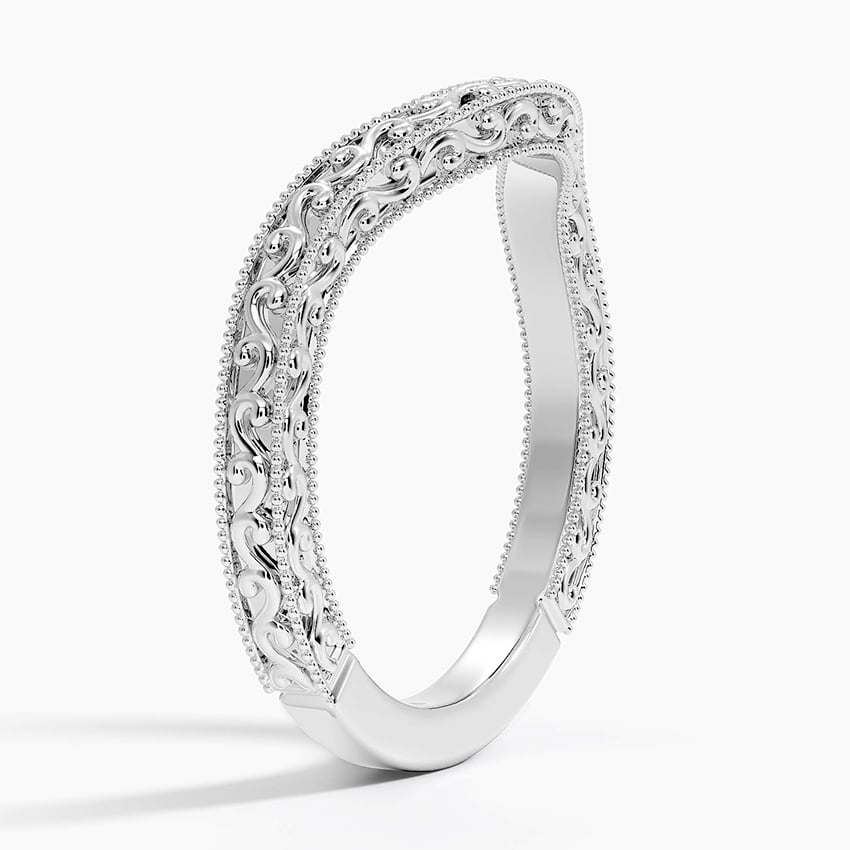 Engraved Contour - White Gold - Side 1