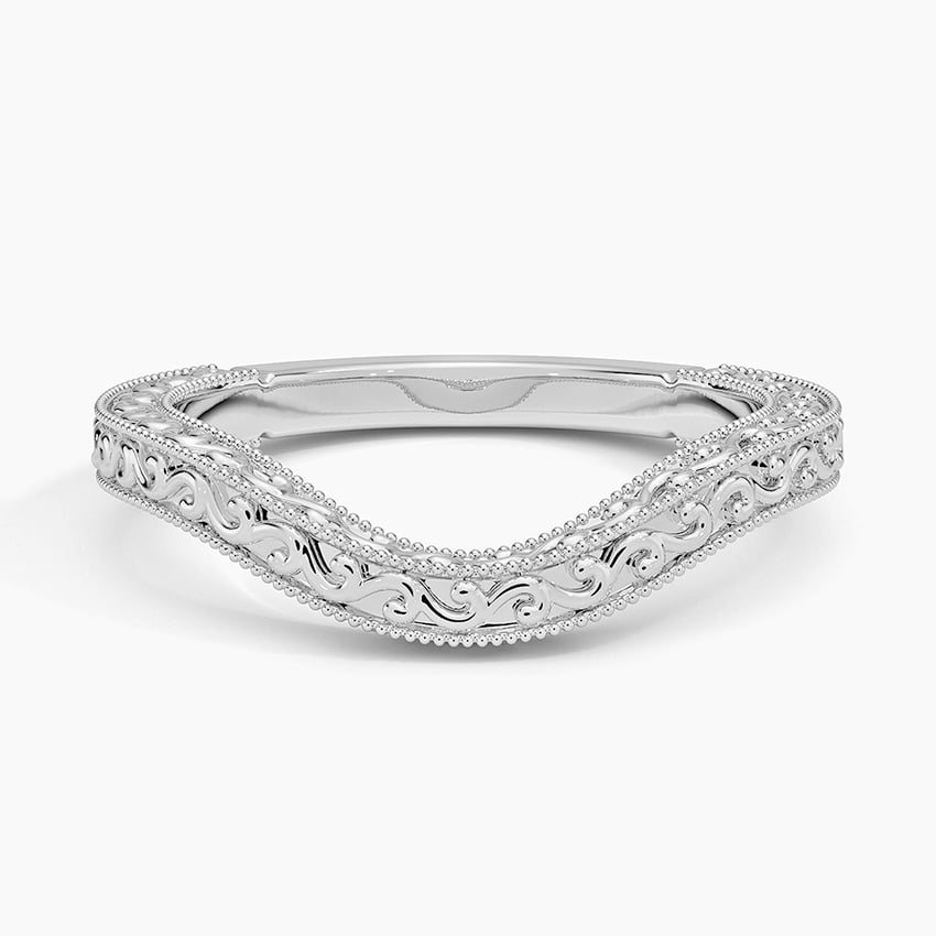 Engraved Contour - White Gold - Top