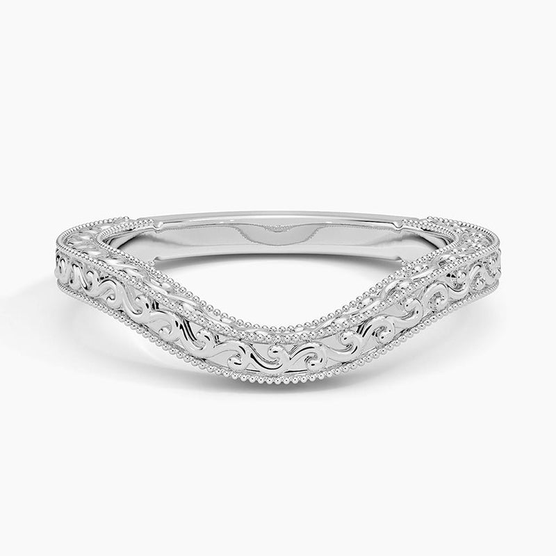 Engraved Contour - White Gold - Top