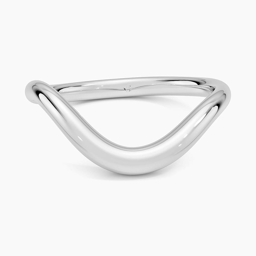 Sculpted V - White Gold - Top
