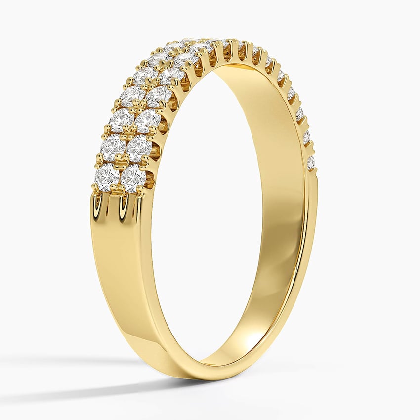 Double Prong Row - Yellow Gold - Side 1