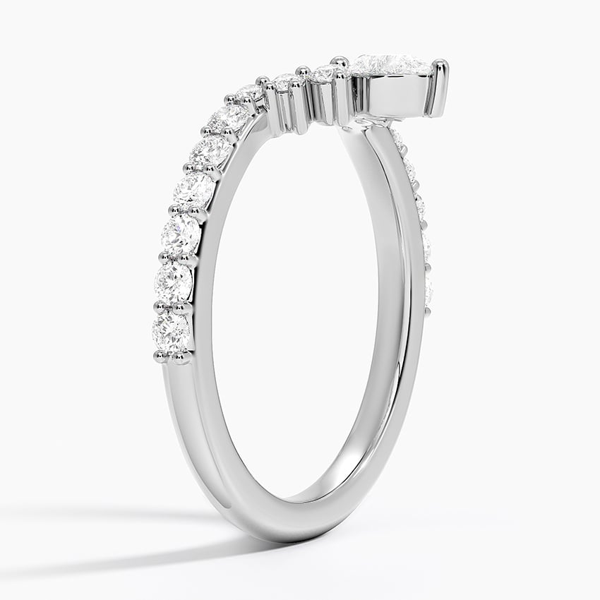 Pear Crown - White Gold - Side 1