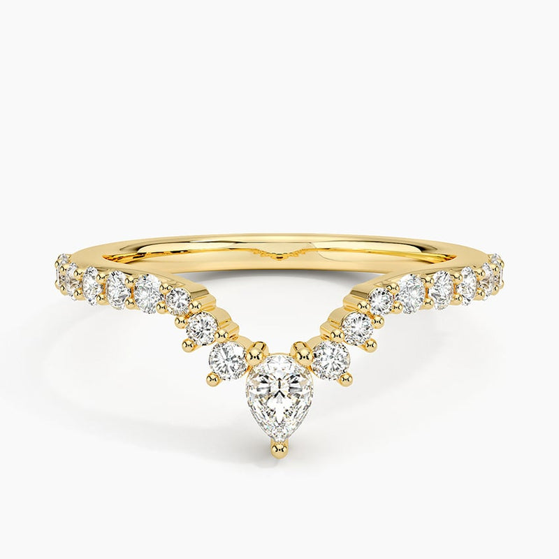 Pear Crown - Yellow Gold - Top