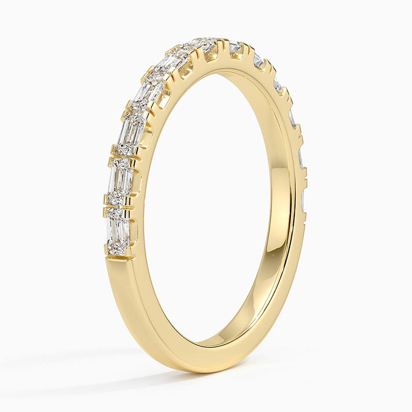 Baguette Scallop - Yellow Gold - Side 1