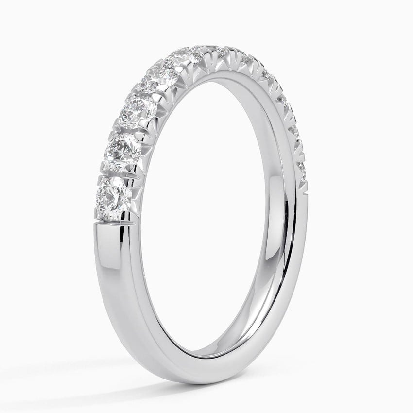 Classic French Pavé - White Gold - Side 1