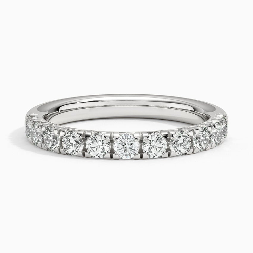 Classic French Pavé - White Gold - Top