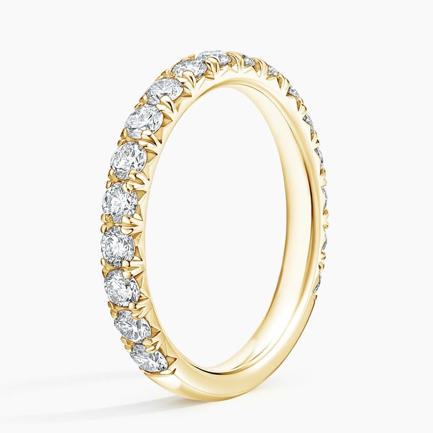 Three-Quarter Pavé - Yellow Gold - Side 1