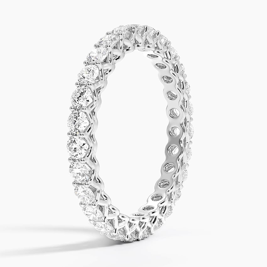 Shared Prong Eternity - White Gold - Side 1