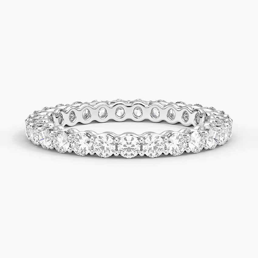 Shared Prong Eternity - White Gold - Top
