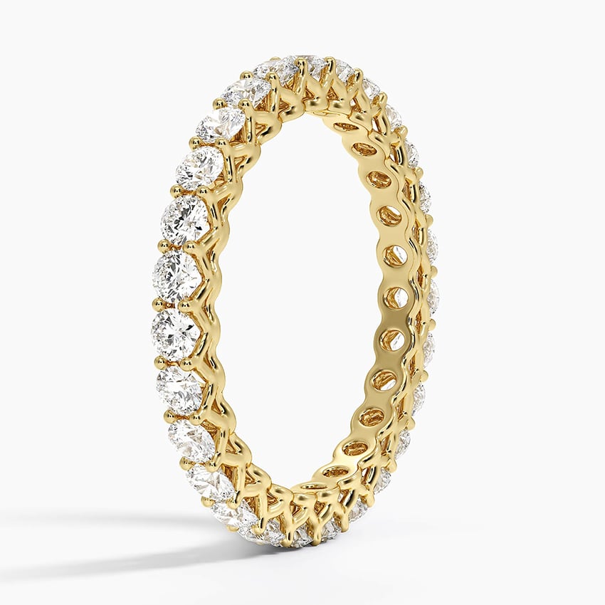Shared Prong Eternity - Yellow Gold - Side 1
