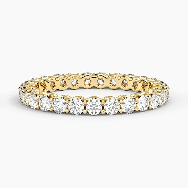Shared Prong Eternity - Yellow Gold - Top