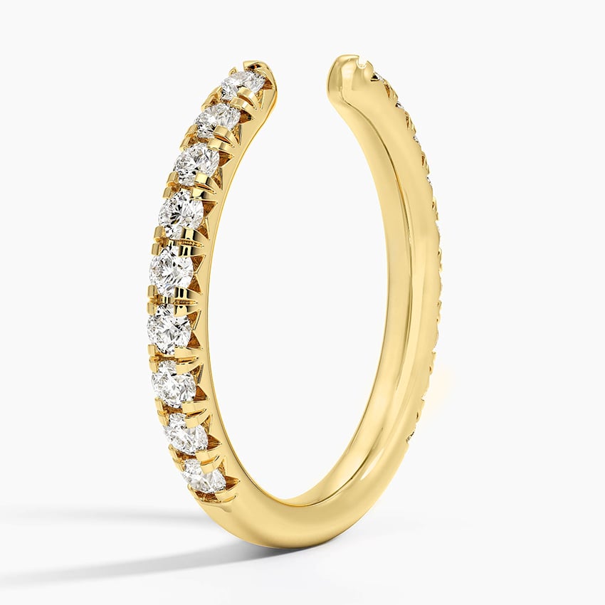 Open Pavé - Yellow Gold - Side 1