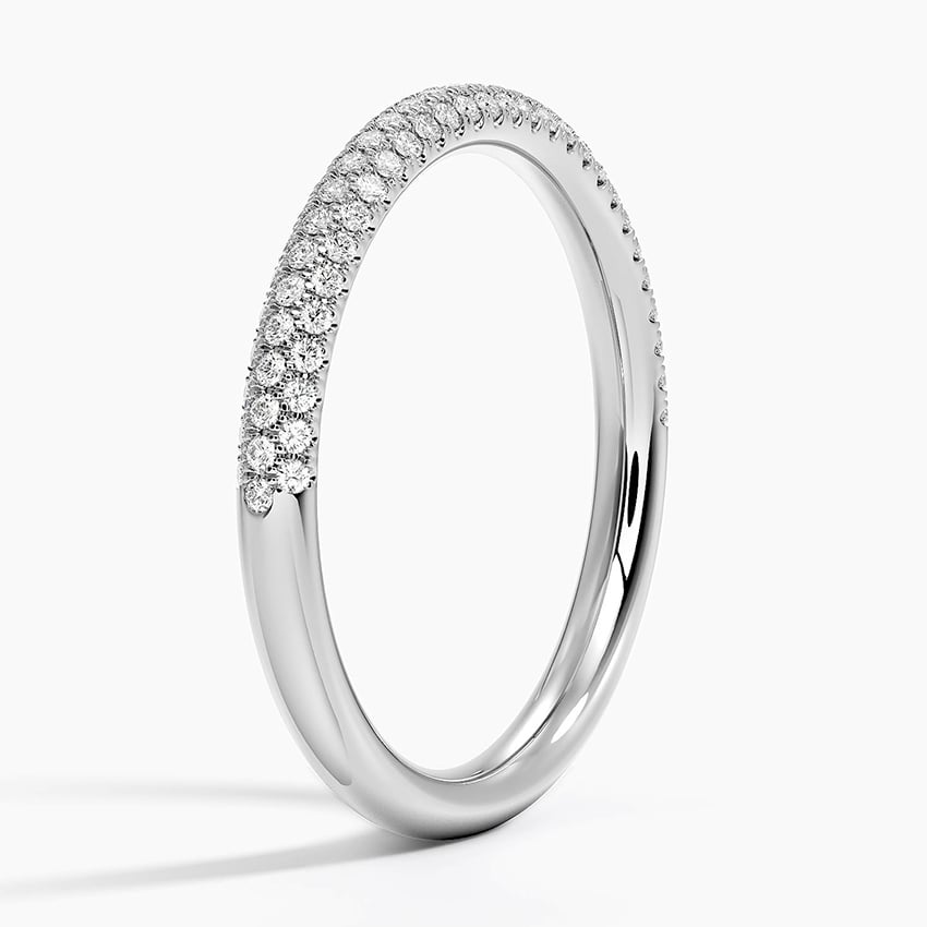 Double Micro Pavé - White Gold - Side 1