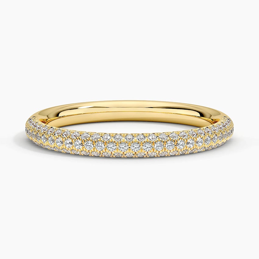 Double Micro Pavé - Yellow Gold - Top