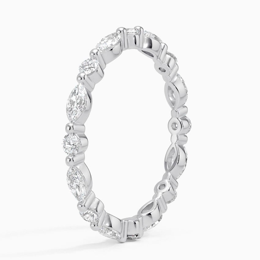 Marquise Eternity Fine - White Gold - Side 1