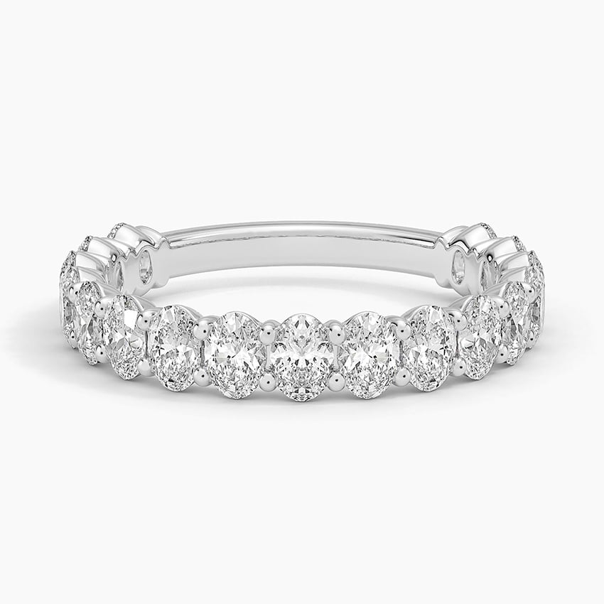 Oval Three-Quarter - White Gold - Top