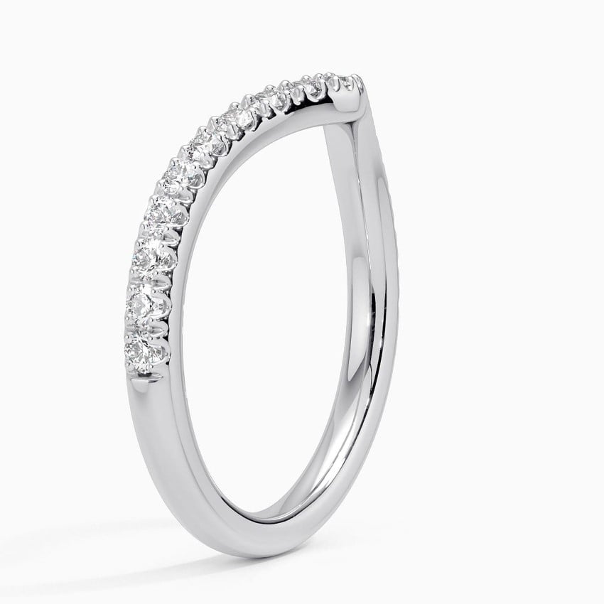 Pavé Chevron - White Gold - Side 1