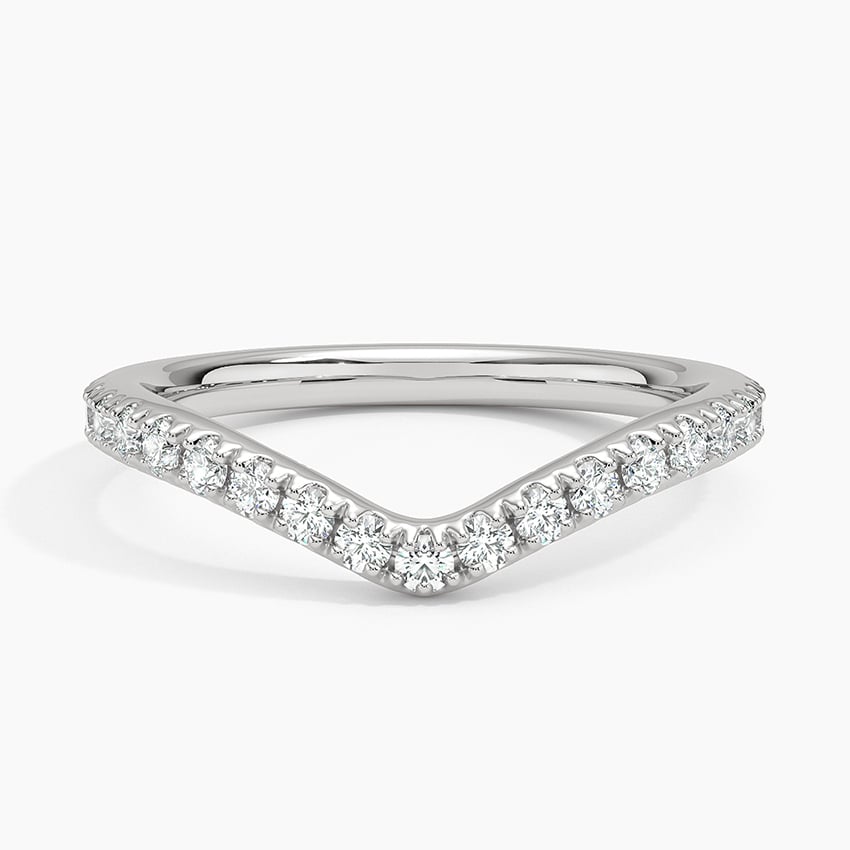 Pavé Chevron - White Gold - Top