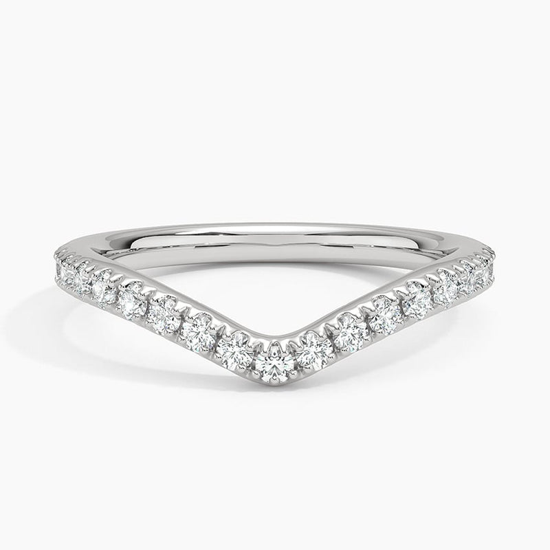 Pavé Chevron - White Gold - Top