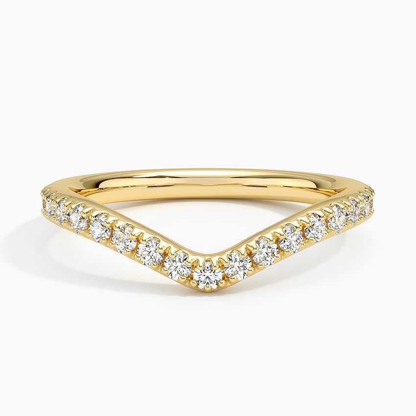 Pavé Chevron - Yellow Gold - Top