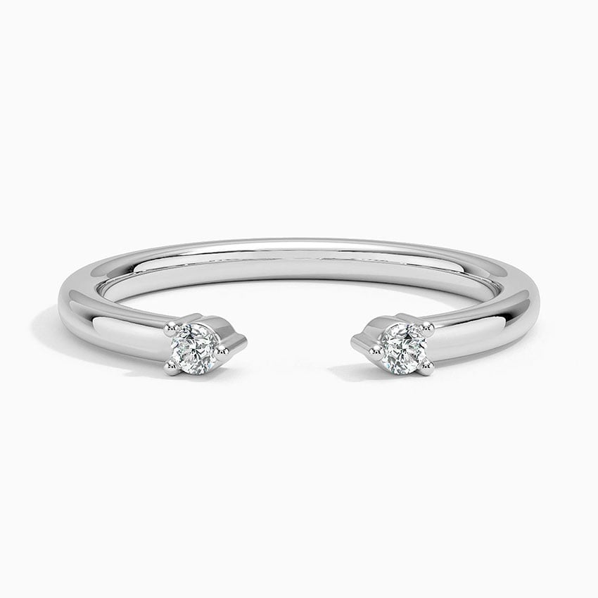 Open Prong - White Gold - Top