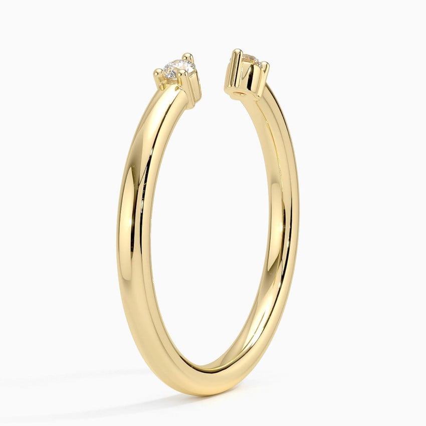 Open Prong - Yellow Gold - Side 1
