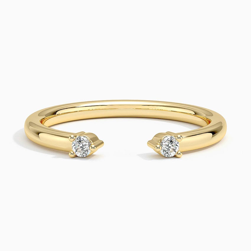 Open Prong - Yellow Gold - Top