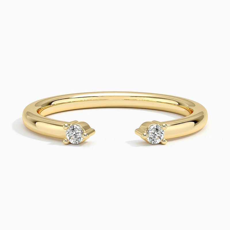 Open Prong - Yellow Gold - Top