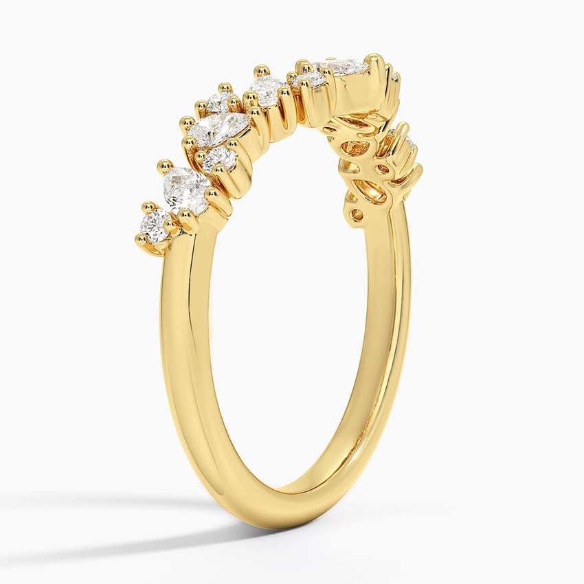 Pear Contour - Yellow Gold - Side 1