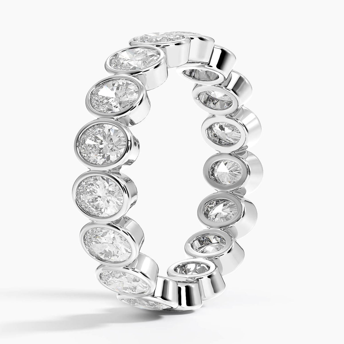 Oval Bezel Eternity - White Gold - Side 1