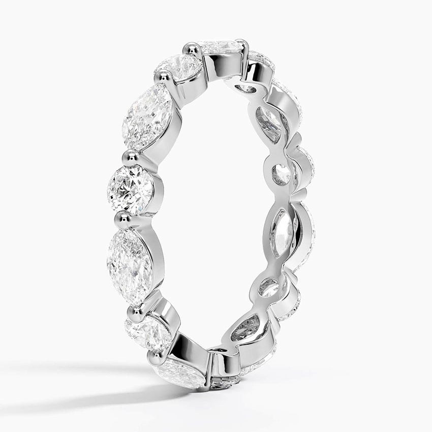Marquise Eternity - White Gold - Side 1