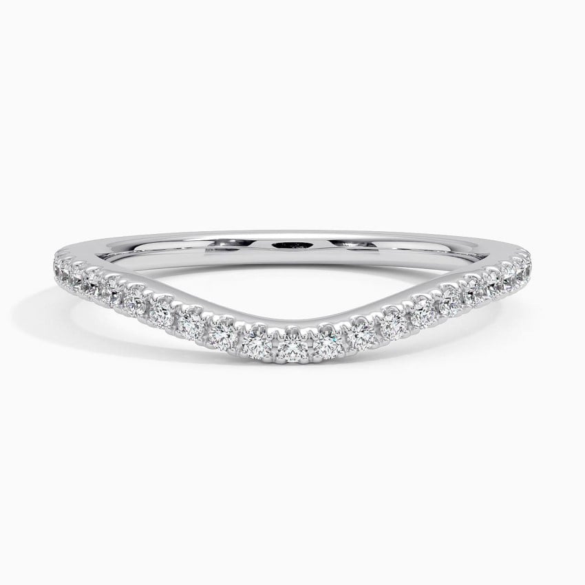 Scalloped Curve - White Gold - Top