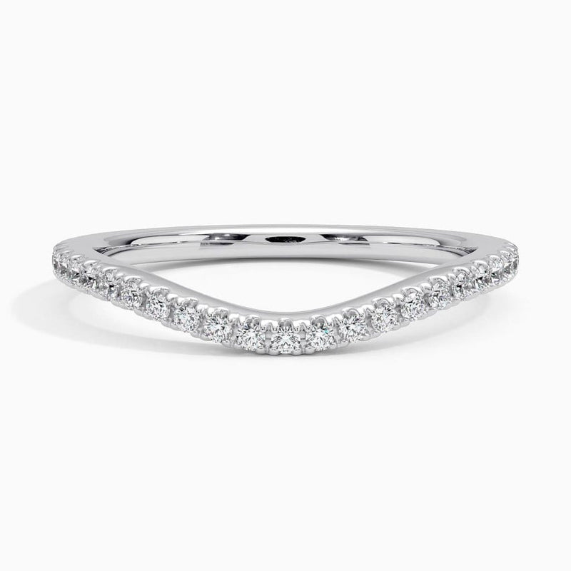 Scalloped Curve - White Gold - Top