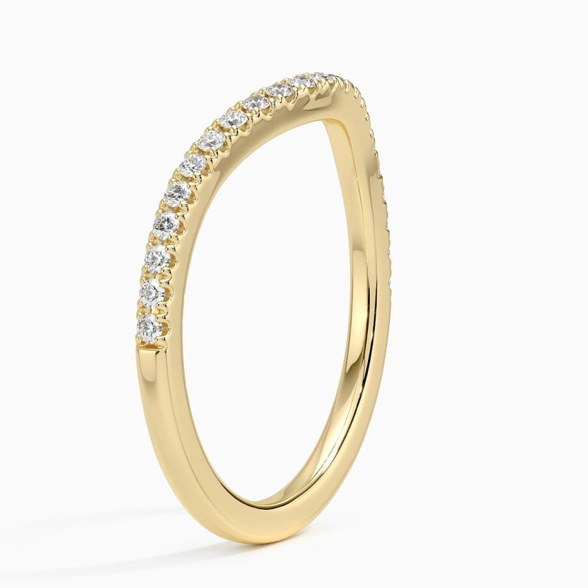 Scalloped Curve - Yellow Gold - Side 1