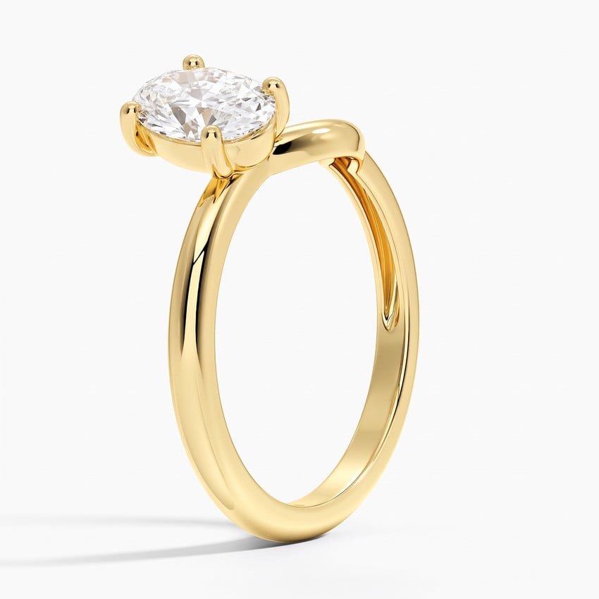 Oval Solo - Yellow Gold - Side 1