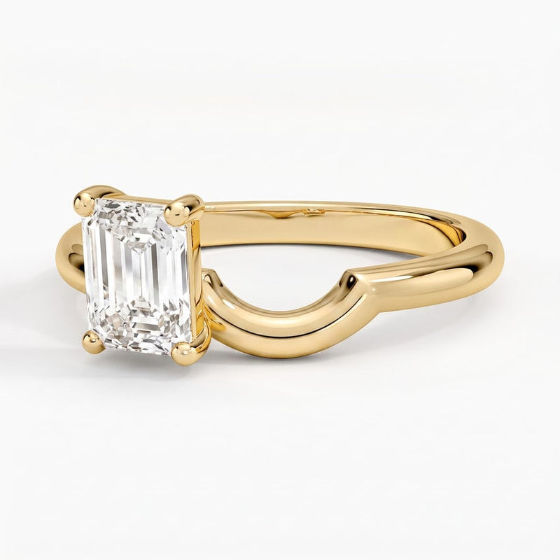 Emerald Solo - Yellow Gold - Top