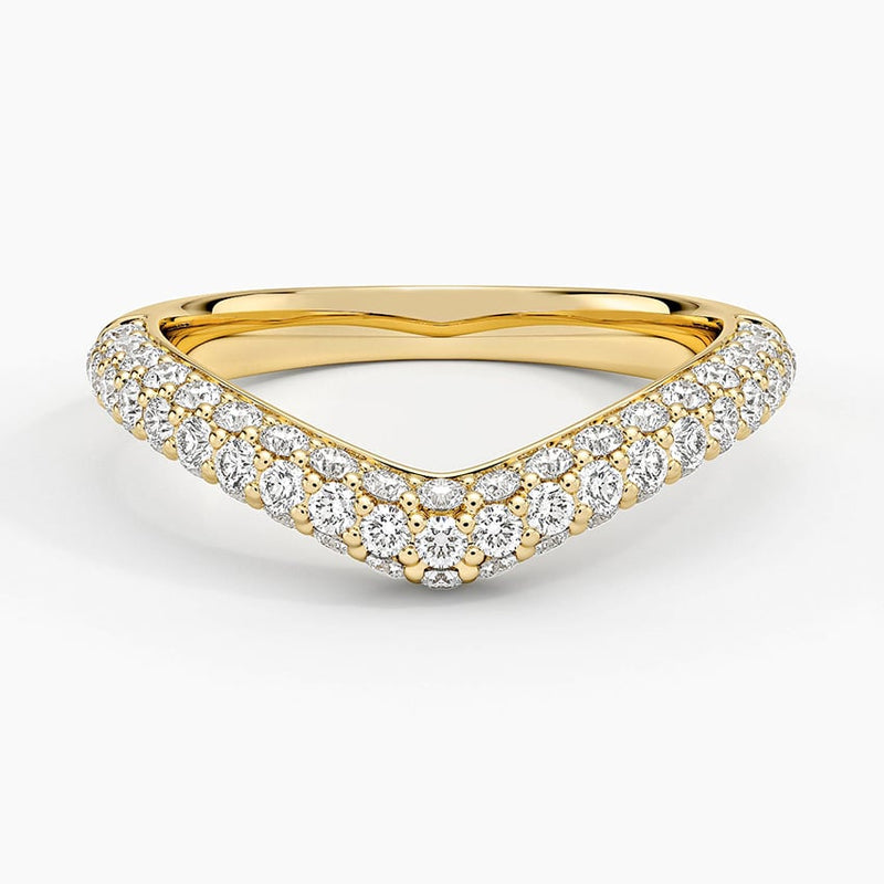 Curved Brilliance - Yellow Gold - Top