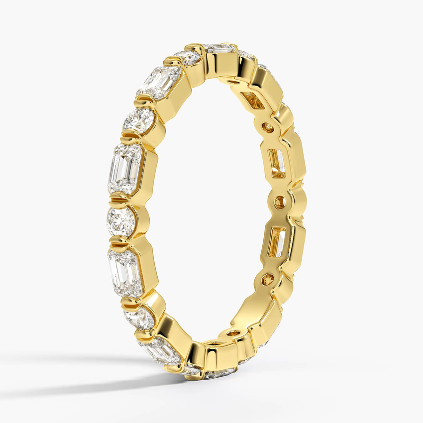 Emerald Eternity Mix - Yellow Gold - Side 1
