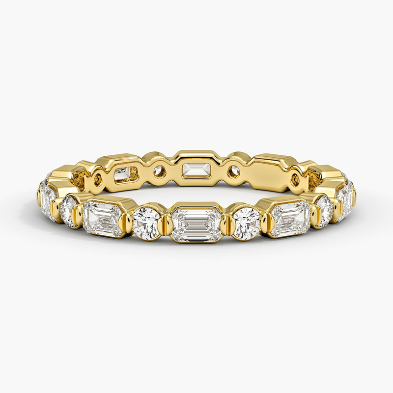 Emerald Eternity Mix - Yellow Gold - Top