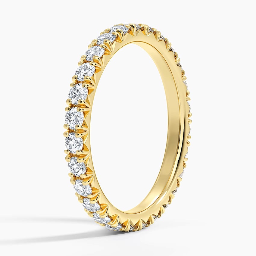 Pavé Orbit - Yellow Gold - Side 1