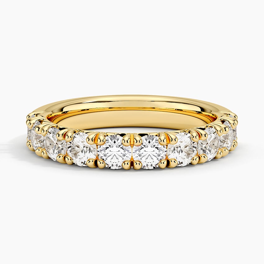 Wide French Pavé - Yellow Gold - Top