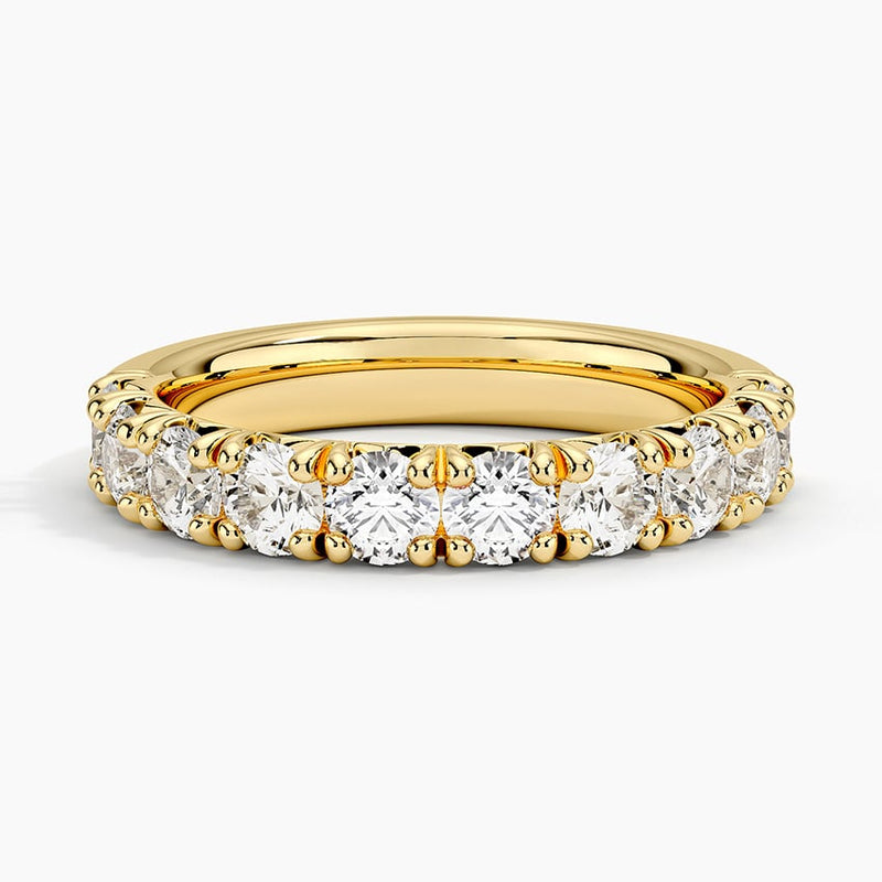 Wide French Pavé - Yellow Gold - Top