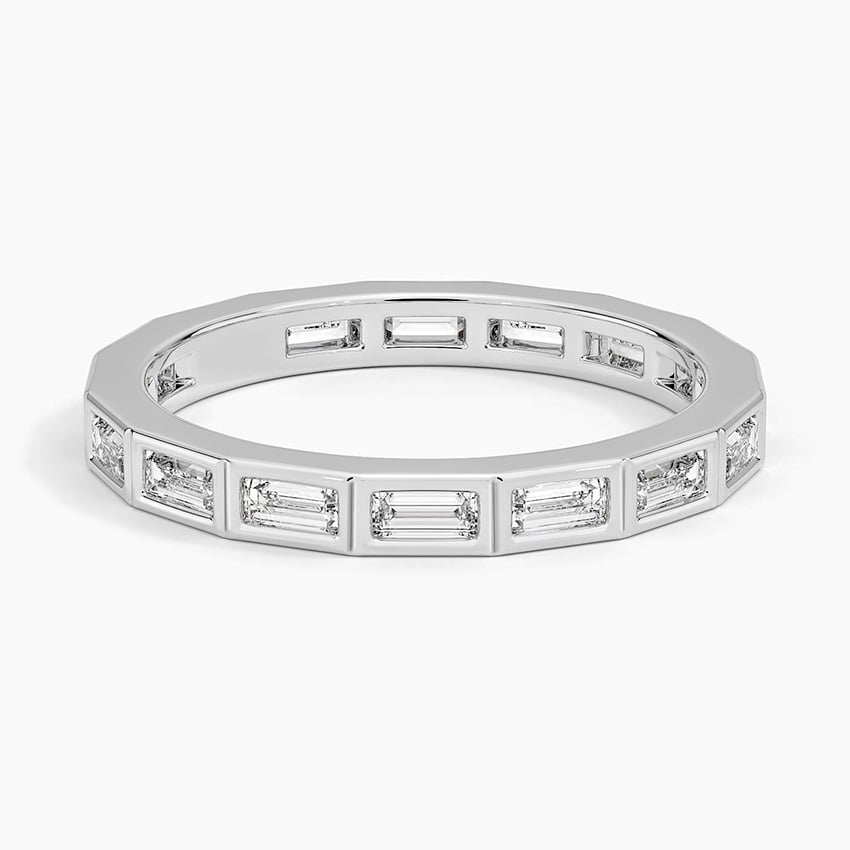Baguette Bezel Eternity - White Gold - Top