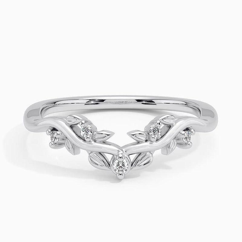 Leaf Contour - White Gold - Top