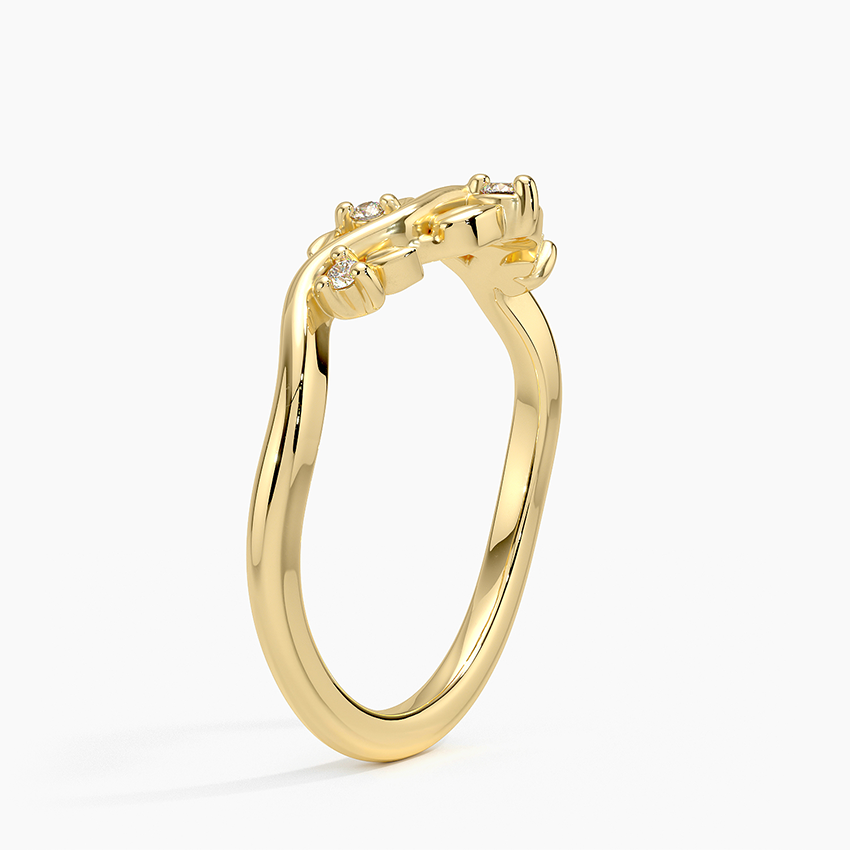 Leaf Contour - Yellow Gold - Side 1