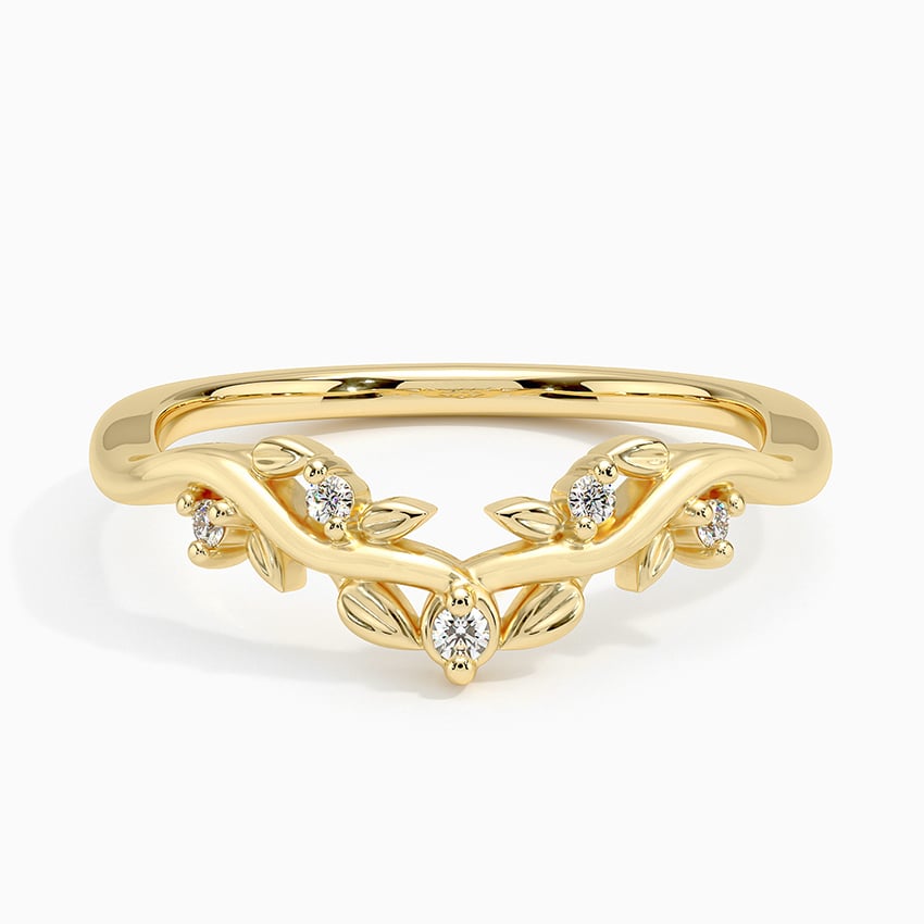 Leaf Contour - Yellow Gold - Top