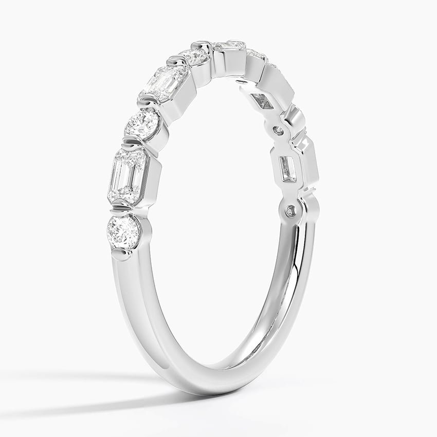Emerald Accent - White Gold - Side 1
